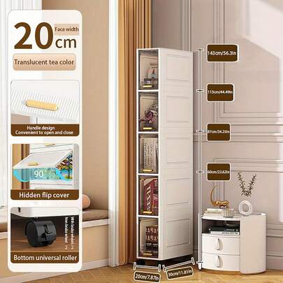 LOVEWE Sliding Door Storage Cabinet - Multi-Functional Freestanding Organizer With Shelves & Drawers, Compact Vertical Unit For Kitchen Bathroom Pantry, Perfect Holiday Gift