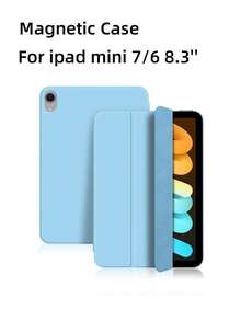 Funda para iPad Mini 7ma y 6ta generación de 8.3 pulgadas, funda magnética inteligente con soporte para iPad Mini 6 y 7 - Celeste - Ver 8
