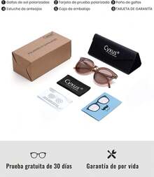 Cyxus Lentes de Sol para Mujeres, Lentes Polarizados Mujeres Lente Retro Protección UV para Conducir, Viajar, Compras - 01-Montura Marrón Lente Marrón 1945 - Ver 7