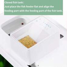 1pc Automatic Fish Feeder With Smart Timing Function, Suitable For Aquarium Auto Feeding, For Fish And Aquarium, Easy To Install And Operate White Feeder - White - View 6
