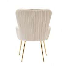 Dining Chairs - Beige+Gold + Velvet-1 - View 10