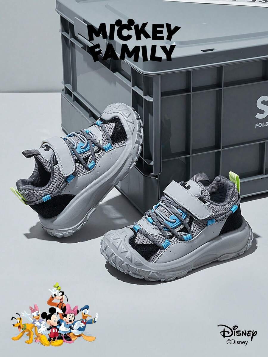 Disney 1 Pair Collaboration Children's Sneakers, Suitable For Daily Wear, Festivals, Sports, Outdoor Activities, Comfortable, Non-Slip, Breathable (Boys' Sneakers, Boys' Skate Shoes, Children's Sneakers, Girls' Sneakers, Girls' Skate Shoes) - Black - View 1