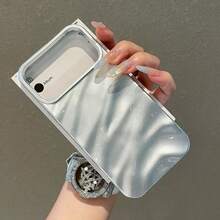 Minimalist 3D Wavy Pattern Phone Case Compatible With IPhone 17 Pro Max/17 Pro/17 Air/17/16 Pro Max/16/16 Pro/16 Plus/15/15 Pro Max/15 Pro/11/12/13/14 Pro Max/11 Pro/11 Pro Max/12 Pro/12 Pro Max/13 Pro/13 Pro Max/14 Pro/14 Pro Max, Soft Shell, Elegant & Creative - Silver - View 42