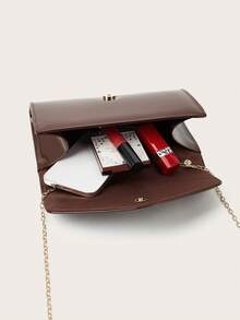 REMANLAND حقيبة يد نسائية فاخرة وأنيقة بتشطيب مرآة، حقيبة حفلات عصرية وراقية، حقيبة سهرة، حقيبة مسائية مثالية للسيدات مع سلسلة معدنية قابلة للفصل للكتف/متقاطعة الجسم، مثالية للحفلات والمناسبات والأعراس والمناسبات الاجتماعية، هدية مثالية للأحباء - بني - مشاهدة 6