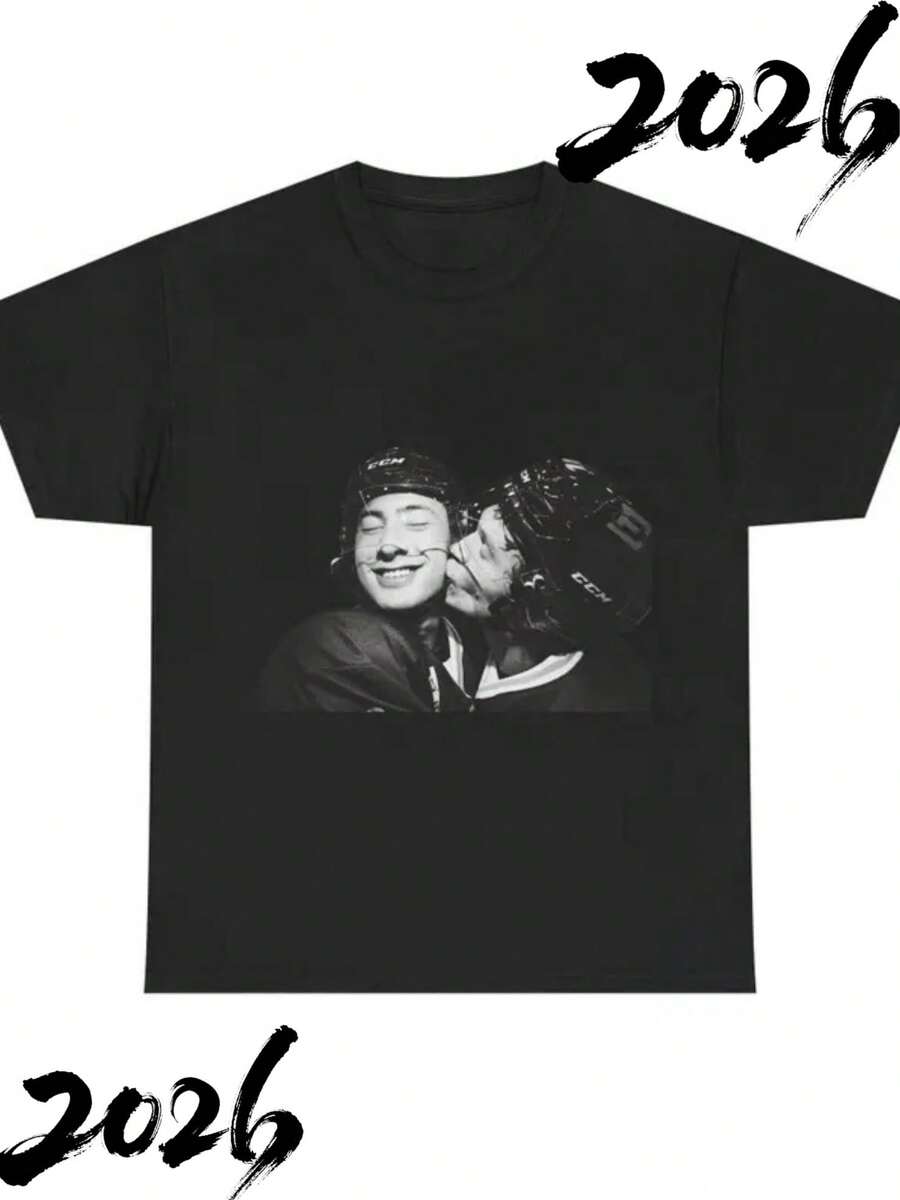 Heated Rivalry Comfort1 Colors1 Shirt, Hockey Friends Photo Tee - Black - View 1
