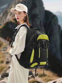 40L Outdoor Hiking Bag, Large Capacity Hiking Bag, Hiking And Sports Travel Bag, Travel Camping Backpack, Men's And Women's Backpack, College Student High School Return Backpack - Multicolor - View 1