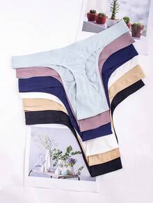 6-Piece Men's Ice Silk Thong - Low Waist, Semi Transparent, Invisible G-Shaped Underwear, Comfortable And Breathable - Mixed Colors - View 3