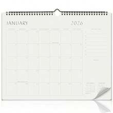 Beautiful 2026 Wall Calendar - Runs Until December 2026 14.5"X11.5" Office Wall Calendar For Easy Organizing - như hình - Xem 1
