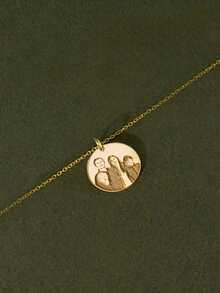 1pc Fashionable Minimalist Customized Photo Necklace, Unique Gift Suitable For Family, Couples, Parent-Child, Pets, Fashion, Retro, Minimalist, Unisex, Casual, Cute, Customized, Personalized, Distinctive, Ideal Gift For Him, Ideal Gift For Her, Boyfriend, Girlfriend, Dad - Multicolor - View 20