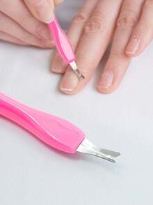 100/60/50/40/30/20pcs Nail Care & Grooming Tool Set, Easily Removes Calluses & Dead Skin, Plastic Handle, Cuticle Pusher, Rubber Nail Cleaner, Nail Care Fork, Unisex, Manicure Supplies, Manicure Tools, Manicure Art Tools, Back To School, Manicure, Nail Sticker Tools (1pc/5pcs) - Hot Pink - View 3