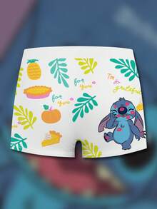 Disney 男士3D印花拼接平角内裤，日常居家必备，时尚设计 - 彩色 - 查看 3