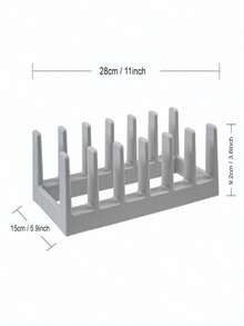 Kitchen Pot Lid Organizer Rack, Bowl & Dish Drying Rack, Creative Desktop Bookshelf, Dish & Pot Separator Rack - Multicolor - View 6