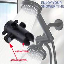 1个快开式三通分水阀，1进2出淋浴喷头分水阀，三通分水器，浴室五金，浴室配件，享受奢华沐浴体验 - 美式支架 - 查看 1