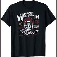 Texas A&M Aggies CFP College Football Playoff 2025-26 Black T-Shirt - 黑色 - 查看 1
