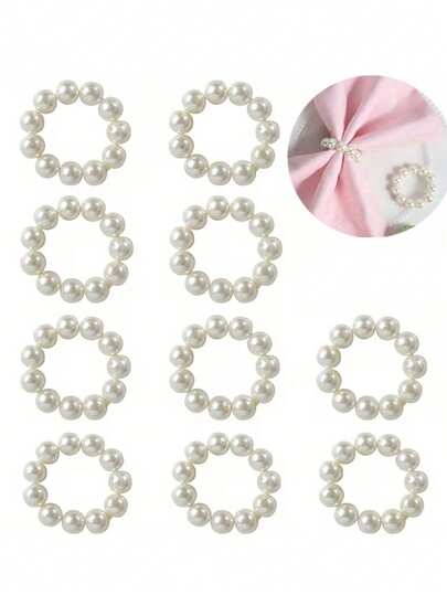 Expandable Elegant Wedding Party Napkin Rings - Suitable For Formal Dining, Banquets, Bridal Showers - Durable Tabletop Decor Center Pieces - Sophisticated Table Decoration