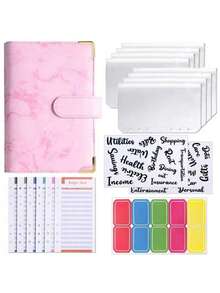 1 Juego de carpeta presupuestaria A6 con 8 sobres con cremallera, adecuada para contabilidad, finanzas, desafío de ahorro, presupuesto, sobres de efectivo, útiles escolares y artículos esenciales de vuelta a la escuela - A6 - Ver 11