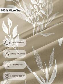 1件装柔软麦穗印花床垫保护套 - 可机洗，适合北欧、极简、乡村、森林、清新、复古、INS风格，提升卧室时尚氛围，多种尺寸（特大/大号/标准双人/单人）可选，适用于家庭/宿舍/公寓/客房/度假租赁及礼品。 - 彩色 - 查看 7