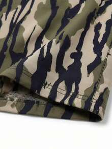 Men's Camo Graphic Swimming Trunks Shorts Summer Thin Drawstring Athletic Shorts With Pockets - 迷彩-1 - 查看 4
