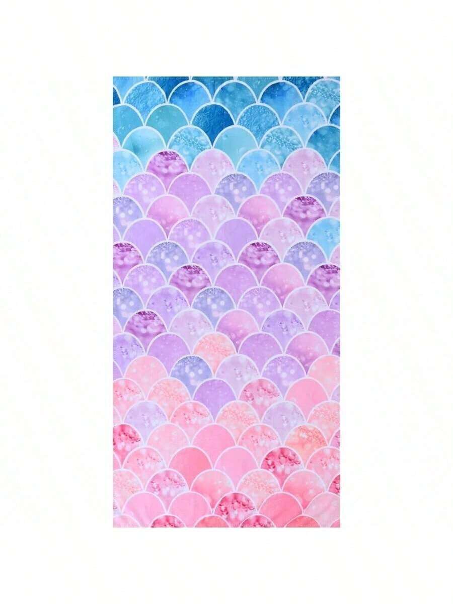 TYTYTFLittle Mermaid Beach Towel Soft Microfiber Quick Dry Absorbent Sand Free Lightweight For Girls Women Ideal For Pool Travel Bath Perfect Mermaid Gifts - A - 查看 1
