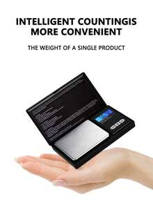 1个口袋珠宝秤，精度100克/0.01克，带液晶数字显示屏，多种计量单位转换。可用于精确测量珠宝、贵金属、粉末和其他小物件。电子秤、黄金秤、茶叶秤、数字秤。不含电池。 - 彩色 - 查看 1