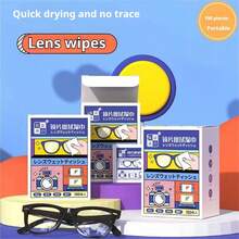 100pcs/Pack Disposable Eyeglass Cleaning Wet Wipes, Suitable For Cleaning Glasses, Phone Screens, And Makes A Great Gift - B - View 2