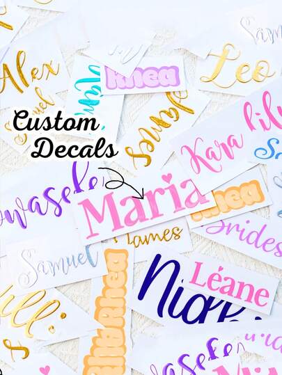 1pc Of Customized Name Label Stickers - Personalized Self-Adhesive Stickers, Suitable For DIY Gifts, Wedding Decorations, Cups, Gift Boxes, Tiles, And Glass