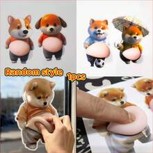 1 pieza Pegatina divertida, Pegatina 3D de perro mascota lindo que alivia el estrés, Pegatina de gatito bronceado - Caramelo/Gatito/Niños - Multicolor - Ver 11