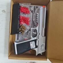 Cool Silver Rapid-Fire Soft Bullet Toy Gun With 12 Shell Casings, 120 Bullet & 2 Magazine - Ejecting Shells Foam Blaster, Continuous Shooting Educational Toy For Outdoor Games, Halloween & Birthday Gift For Kids - Bạc - Xem 10