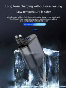 1pc Car Charger Supports Super Fast Charging, Retractable 4-In-1 Cigarette Lighter Car Charger - A - View 7