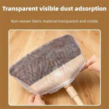 100pcs/Pack Disposable Mop Covers, Essential For Home Dust Removal. Static Adsorption Fabric Can Capture Hair And Dust, Making Cleaning Easier. - None - View 6