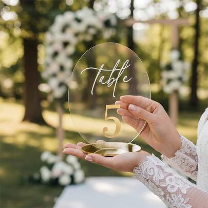 10 piezas Tarjetas de lugar de boda de acrílico, base reforzada + placas de número insertables, número de mesa para fiesta, decoración de mesa de banquete, placas de número de recepción de boda, adecuado para recepciones, banquetes, eventos, fiestas, temas, centros de mesa, números de mesa de boda