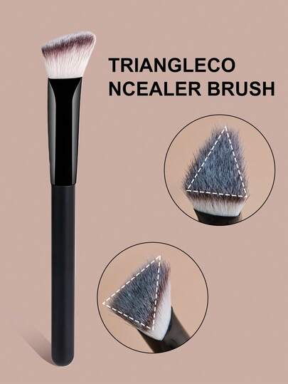  1pc YZIMENG Portable Makeup Brush Set, Including Triangle Brush, Foundation Brush, Blush Brush, Powder Brush, Contour Brush, Highlighter Brush, Makeup Tools Gift For Women And Girls, Travel Makeup Brushes, Base Brush, Concealer Brush, Blush Brush, Contour Brush, Blush Brush, Bronze Brush, Powder Brush And Brush