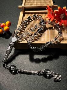 1pc Ramadan Prayer Beads Bracelet, Various Ink Painting Glass Styles, Essential For Islamic Prayer, Ramadan - Multicolor - View 2