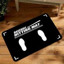 1pc Soft Training Mat Compatible For Batting Practice - Machine-Washable Carpet Suitable For Indoor Entryway, Batting Stance Practice, Home Gym - & Training Pad - 白色 - 查看 3