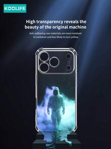 Koolife 1pc Air Cushion Shockproof Phone Protective Case, Soft Silicone Thickened Full Coverage Anti-Fall Soft Shell, Fully Transparent, Compatible With IPhone 17 ProMax/ 17/ 17 Pro/ 17 Air - Transparent Butterfly Accessories - View 8