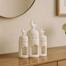 Eid Al-Fitr Home Decor Collectible, Islamic Castle Building Resin Statue Ornament, Suitable For Living Room & Study, Best Eid Al-Fitr Gift - 1PC - View 1