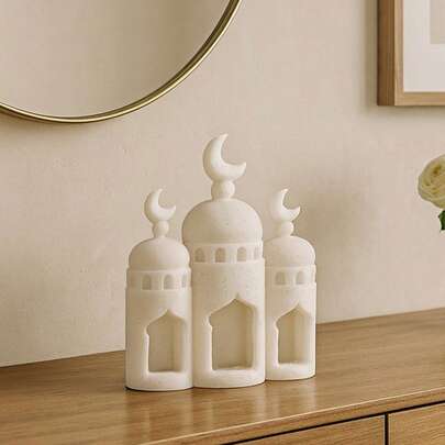 Decoración coleccionable para el hogar en Eid Al-Fitr, estatua de resina de castillo islámico, adecuado para la sala de estar y el estudio, mejor regalo para Eid Al-Fitr