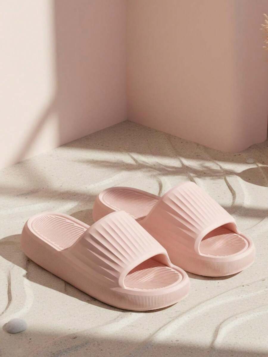 YOUMGL 2026 New Women's EVA Cushioned Slippers, Indoor Home Non-Slip Bathroom Shower Slides, Men's Summer - Pink - View 1