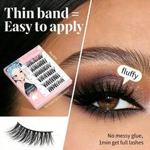 Lashes Cluster False Lashes, False Lashes That Naturally, False Lashes That Can Be Grown At Home By Yourself, 144 Clusters Of False Lashes - 黑色 - 查看 5