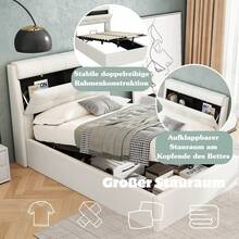 Bed Bases & Foundations - White + PU + 90cm*200cm - View 5