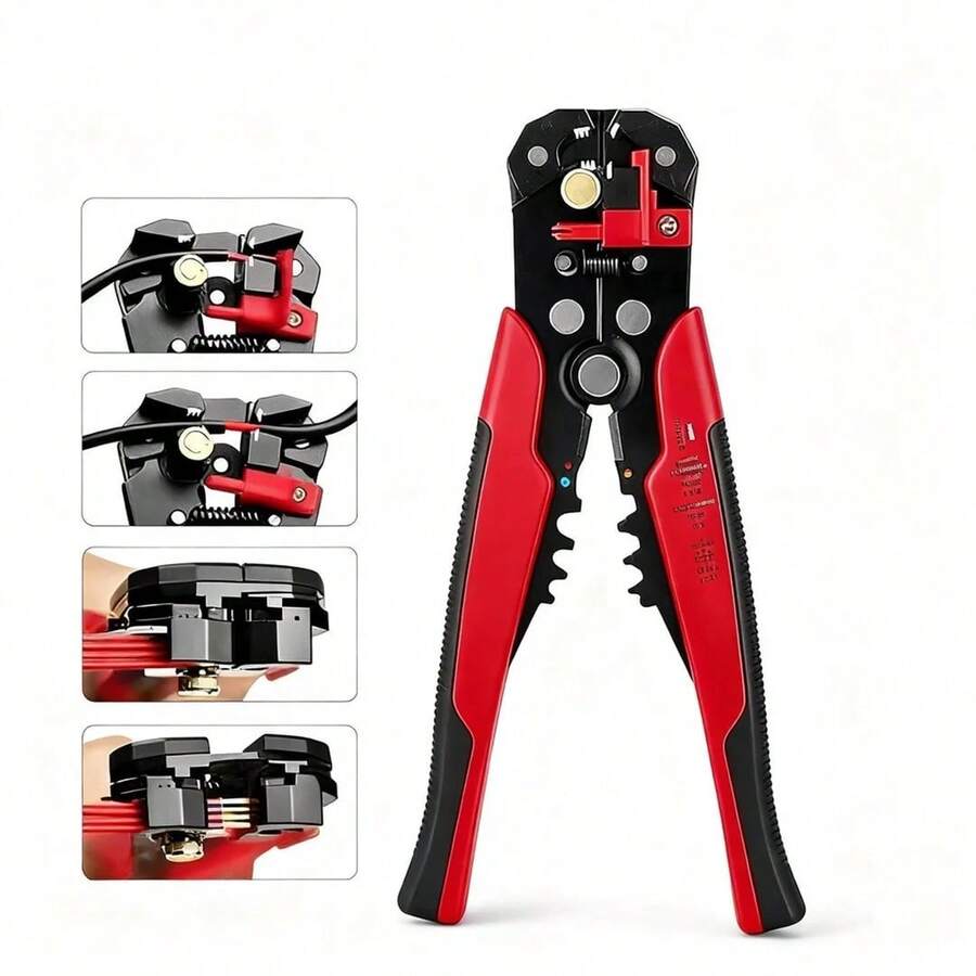 5-In-1 Pliers For Professional Electricians With Wire Stripper, Cutter, And Crimper - A-Red - View 1