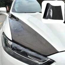 1片黑色/红色3D碳纤维贴膜，车身改色膜，11.81英寸*50英寸汽车定制3D碳纤维贴纸，自粘式车身及内饰个性化装饰防水防刮保护，汽车配件 - 1pc3d碳纖維貼紙 - 查看 11