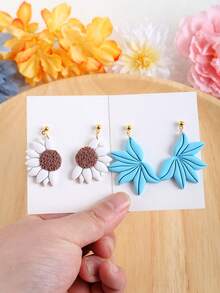 Boho Tropical Plants Polymer Clay Cutters, Plants Shape Clay Cutters For DIY Jewelry Making And Earring Making, Plastic Jewelry Design Earring Mold, No Power Supply Needed - Clay Cutters - View 5