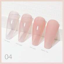 CANNI Rubber Base Pink Gel Nail Polish, Pink Gel Polish Color Soak Off Color High Gloss Soak Off U V Nail Manicure Salon And DIY At Home - MàuD - Xem 2