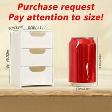 1pc Desktop Storage Box, Multi-Purpose Mini Plastic Storage Box With Drawer, Suitable For Desktop Or Wall-Mounted - Space Saving, Can Hold Cosmetics And Accessories, Handbag Shape Design, Mixed Colors, Portable Jewelry Box, Small Jewelry Box, Home Jewelry Organizer, Travel Organizer, Mini Storage Box, Travel Jewelry Zipper Box - Multicolor - View 2