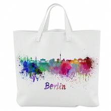 Merchandise for Fans Einkaufstasche - 45 x 42 cm x 9,5 cm - Motiv: Deutschland Hauptstadt Berlin Silhouette - 04-6068 - M - Übersicht 2