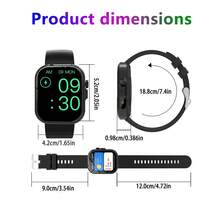 1.83" Full Screen Touchscreen Smart Watch, Suitable For Men & Women Outdoor Sports, With Wireless Calling/Message Alerts, Multiple Sports Modes, Information Reminders, Multifunction Call/Dial, Remote Camera/Music Playback, Fitness Tracking, Wireless Connection With Android Phones, Perfect Gift For Family & Friends - Multicolor - View 3