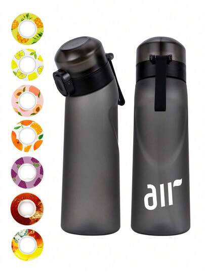 1pc Sports Water Bottle With 1 Random Fruit Scented Capsule, Sugar-Free & Calorie-Free, Only Fragrance Without Changing Taste, Fashionable & Creative Fitness Outdoor Sports Birthday Gift Water Cup