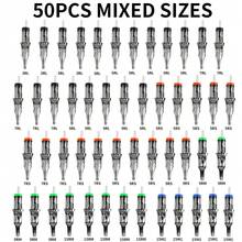 Gold Plume Disposable Tattoo Ink Cartridge Needles, 50pcs Per Box, Including RL, RS, RM, And M1 Types. These Tattoo Needles Are Processed And Are Ideal For Both Professional Tattoo Artists And Novices. - Ivory - View 12