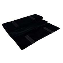 UnionPlus Velvet Travel Jewelry Roll Bag Organizer For Necklace, Elastic Band And Anti-Winding, Black - Black - View 10